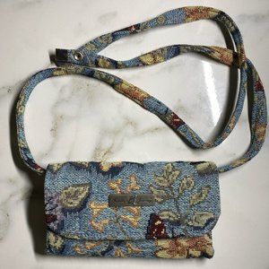 Isabella's Journey floral tapestry crossbody wallet